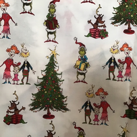 NWOT Fabric; How the Grinch Store Christmas - 45 inches wide cotton- 2 yards - Picture 2 of 3